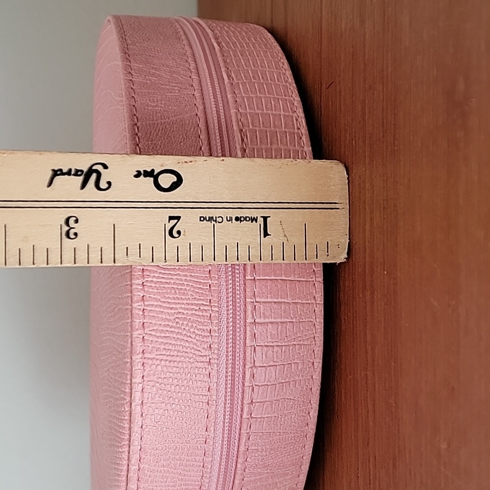 Pink Zip Around Travel Jewelry Storage Case - Picture 7 of 7